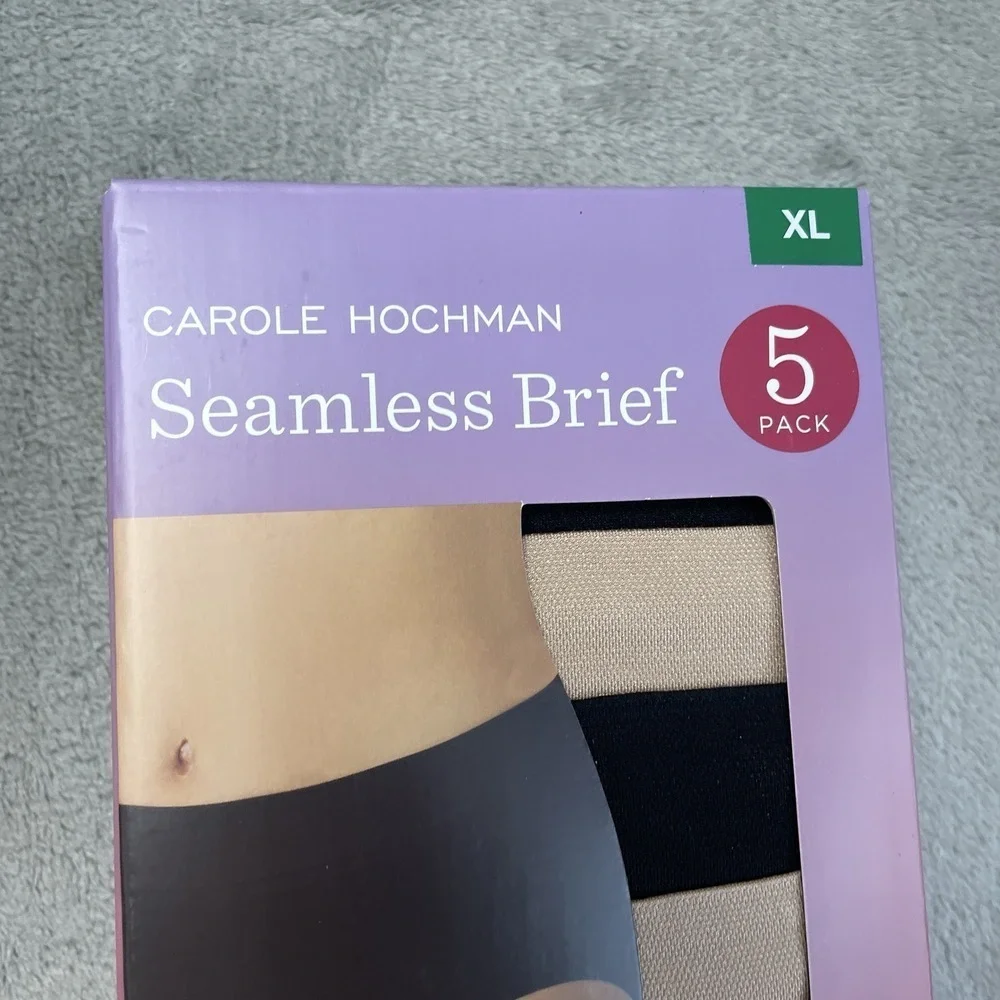 Carole Hochman Womens XL Seamless Brief Dark/Light e0494